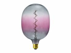 Homemania ampoule maxi coriandoli egg - gris, rose en verre, 18 x 18 x 27 cm, 1 x e27, 4 w, 150lm, 2000k, 240v
