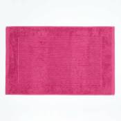 Homescapes - Tapis de Bain Uni 100% Coton Turc Framboise