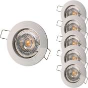 Lampesecoenergie - Lot de 5 Spot encastrable fixe led