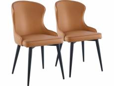 Lot de 2 chaises "tina" - marron
