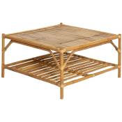 Made In Meubles - Table basse carrée en bambou Célestin - Bois clair