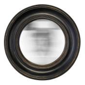 Miroir rond convexe noir 26x26cm