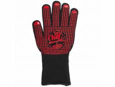 Paris prix - gant anti-chaleur "barbecue" 32cm noir & rouge