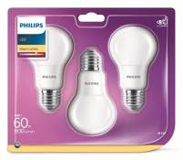 Philips Ampoule LED 60W A60 E27 WW 230V FR ND 3BC/6