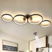 Plafonnier led Plafond Lampe en 4 anneaux ronde design