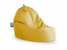 Pouf lounge similicuir indoor moutarde happers 3711390