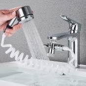 Pulvérisateur de tuyau de douche pour évier de douche à main, accessoire de pulvérisateur de tuyau d'évier de shampoing, mode réglable, adaptateur de
