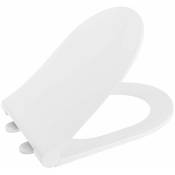 Sapho - Slim - Abattant de toilette Soft Close, blanc/chrome