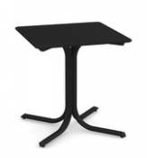 Table carrée System / 70 x 70 cm - Emu noir en métal