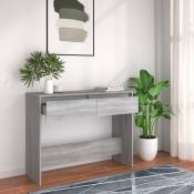 Table console Sonoma gris 100x35x76,5 cm Aggloméré