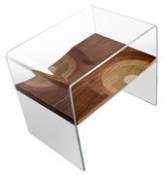 Table de chevet Bifronte - Horm transparent en verre