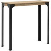Table Mange debout Bristol – style industriel vintage 80x140x108h cm - Noir