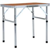 Table pliable de camping Aluminium 60x45 cm - Vidaxl