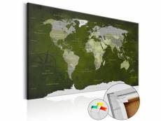 Tableau en liège - malachite world [cork map] 90x60