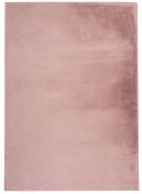 tapis de fourrure velours rose poudré 80x150cm