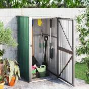 The Living Store - Abri à outils de jardin vert 88x89x161 cm acier galvanisé Vert