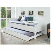 Tiroir de lit Umea à roulettes - 200 x 90 cm - Blanc - Livraison gratuite