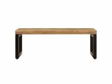 Vidaxl table basse 100x50x35 cm bois de manguier solide et acier 247337