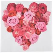 1001kdo - Lot de 20 serviettes papier coeur roses