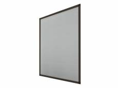 3 x moustiquaire cadre aluminium marron 130 x 150 cm