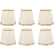 6 pièces ensemble petit abat-jour Style moderne tissu pince sur ampoule lustre abat-jour pour mur de Table - Eosnow