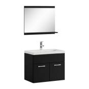 Badplaats - Meuble de salle de bain Montreal 02 60 cm Noir mat - Armoire - Noir mat