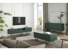 Bobochic meuble tv 190 cm paloma pieds noirs vert