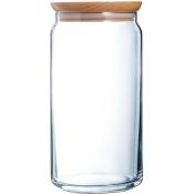Bocal en verre couvercle en bois 1,5 L - Pure Jar Wood - Luminarc