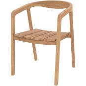 Chaise de jardin Kora en bois de teck massif - Marron