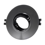 Collerette ronde orientable pour spot GU10 / MR16 Ø110mm - Noir mat - Noir mat