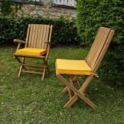 Coussin moutarde pour chaises et fauteuils pliants