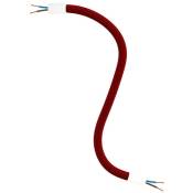 Creative Cables - Kit Creative Flex tube flexible recouvert de tissu RM09 Rouge 30 cm - Blanc mat - Blanc mat