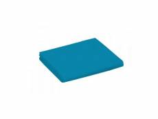 Drap plat 1 place et 2 places 100% coton/57 fils/cm² - turquoise - 240 x 300 cm pour lit 2 places