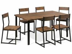 Ensemble table de salle à manger et 6 chaises laredo