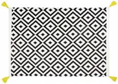 Gelco Design 710522 Tapis de Bain, Coton, Blanc/Noir,