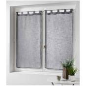 Homemaison - Paire de rideaux - Effet lin Gris clair 2x60x120 cm - Gris clair
