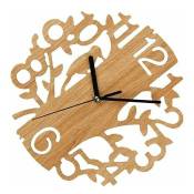 Horloge murale oiseau en bois Horloge murale décorative