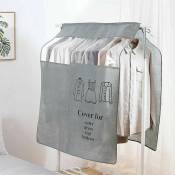 Housse de protection anti-poussière 90 × 110 cm housse universelle pour vêtements (gris) Rapanda
