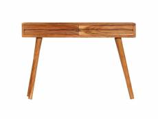 Icaverne - bouts de canapé gamme table console bois d'acacia avec tiroirs sculptés 118x30x80 cm