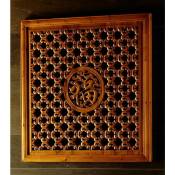 Iperbriko - Panneau décoratif en bois marron 50x50