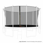 Kaia Sports Filet intérieur de sécurité pour trampoline avec bouchons hauts de perches et ficelle : ø 13Ft, 12 Perches