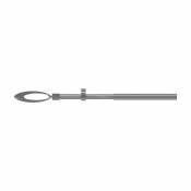 Kit tringle extensible embouts ovales - Nickel - 1.10 m à 2 m