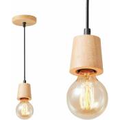 Lampe à suspension en bois vintage suspension réglable
