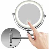 Led Miroirs Maquillage Mural ,360°Pivotant Extensible