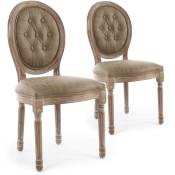 Lot de 2 chaises de style médaillon Louis XVI Bois