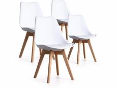 Lot de 4 chaises scandinaves "bjorn" - 48 x 43 x 80