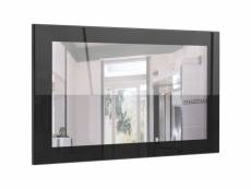 Miroir laqué haute brillance noir 89 cm 17437