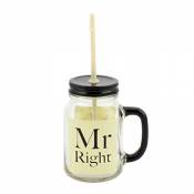 Mr Right Mason Jar