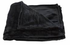 Plaid en polaire uni - Noir - 130 x 180 cm