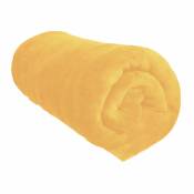 Plaid microfibre polaire 140x200 cm jaune, par Soleil